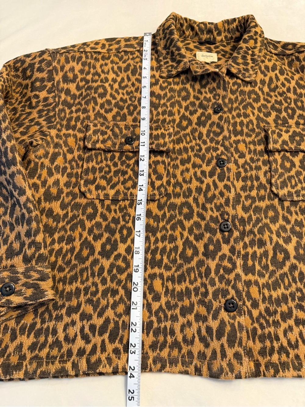 EUC! Bellerose Leopard Jacquard Oversized Jacket, sz 6 US (see chart) - Picture 12 of 14